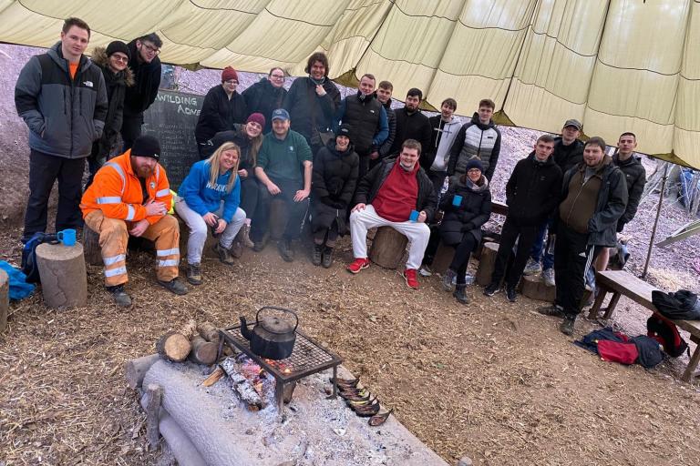 Image of apprentices on an activity day as part of national apprenticeship week