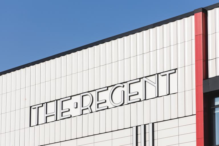 Image of the front of the regent with the signage reading The Regent
