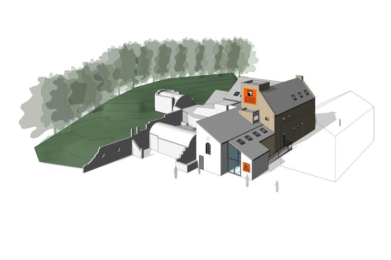 An artist impression of what the building could look like from an aerial perspective