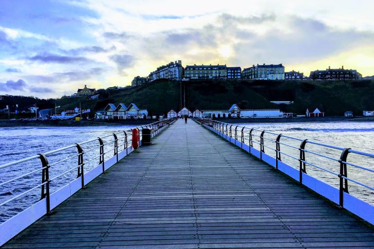 Image taken from the far end of the pier facing Saltburn