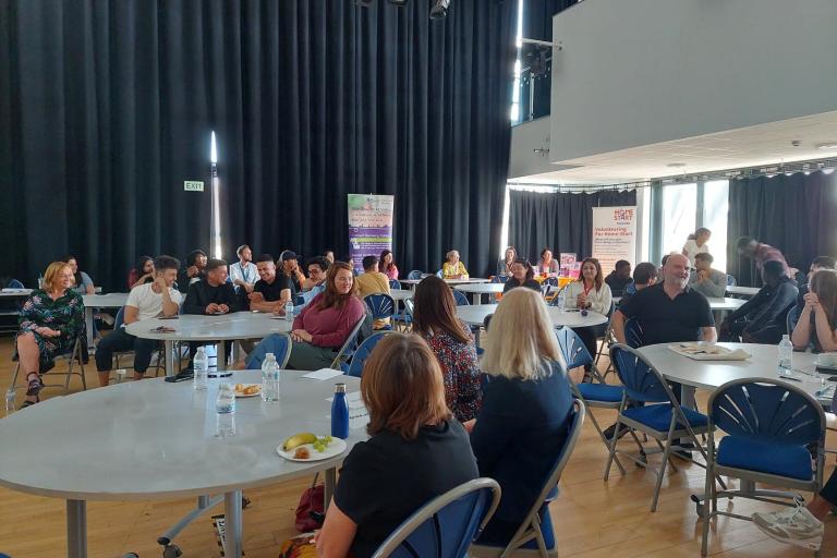 People attending the refugee week event