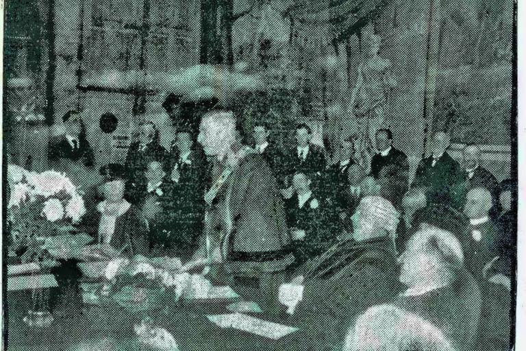 Archive picture of the Mayor's speech at the inauguration day on 9-11.1922