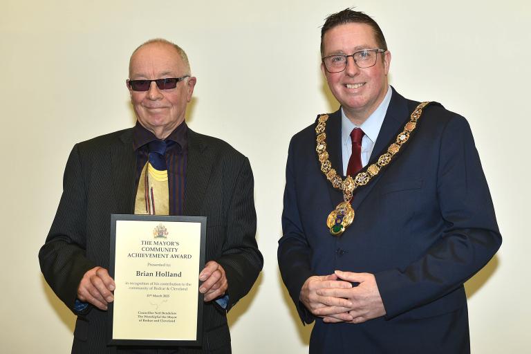 Brian Holland with the Mayor
