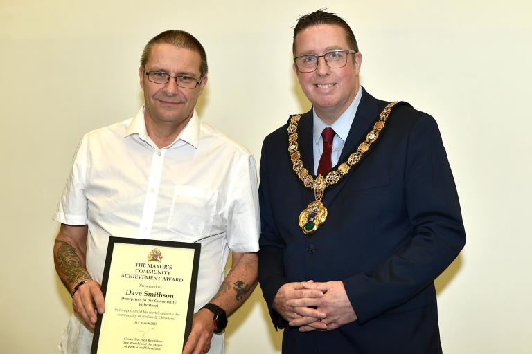 Dave Smithson with the Mayor