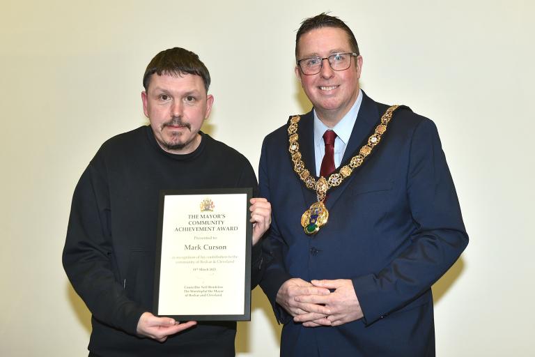 Mark Curson with the Mayor