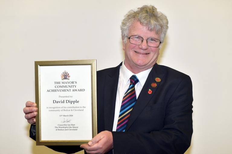 David with his award