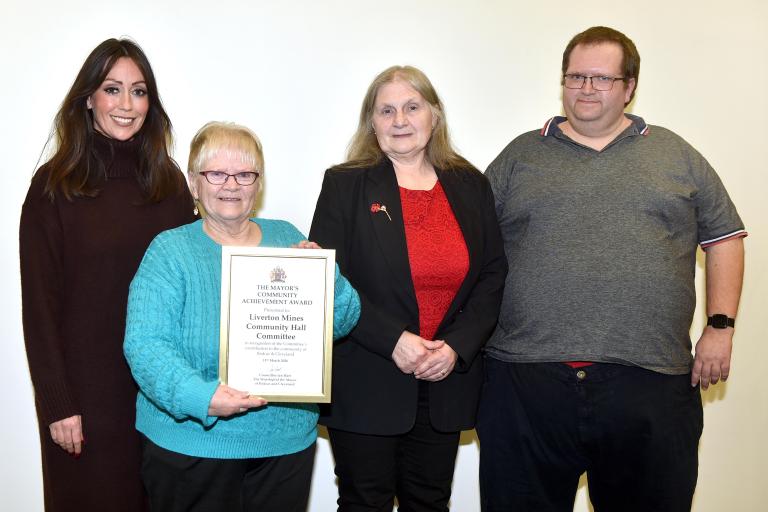 Members of the Liverton Mines Community Hall Committee with their ward