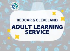 Logo of the adult learning service. The text reads 'Redcar and Cleveland Adult Learning Service'.