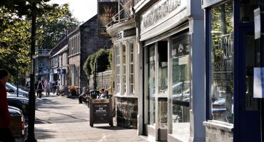 Image of a street in Guisborough town on a sunny day.