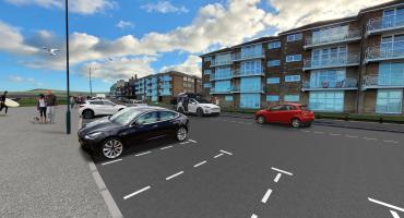 CGI of proposed changes to parking in Saltburn
