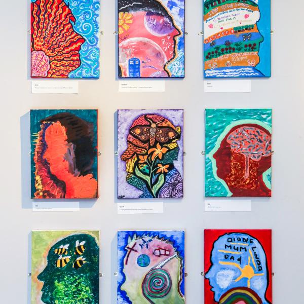 Artworks from the Headspace exhibition at Kirkleatham Museum