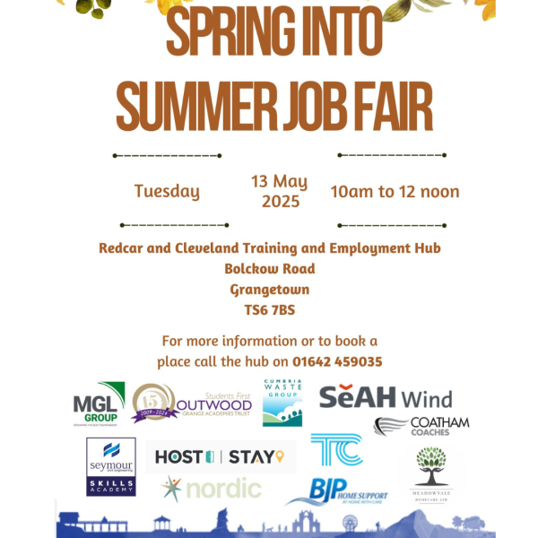 flyer promoting a jobs fair held on 13 May